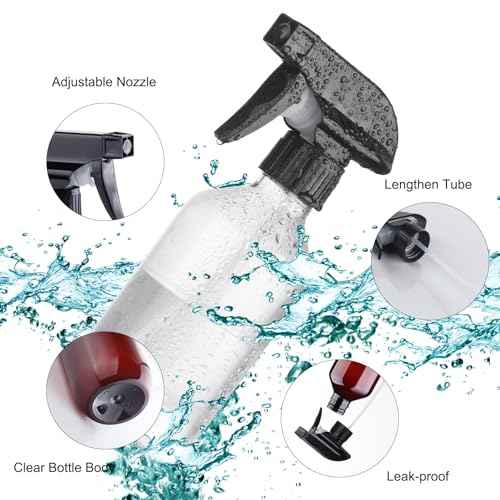 Teyssor Spray Bottles Water Spray Bottle 2 Packs- BPA Free -10 oz/300 ml Plastic Refillable Containers Fine Mist Small Spray Bottle with Adjustable Nozzle for Hair, Cooking, Cleaning