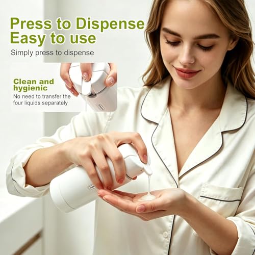 4-in-1 Travel Dispenser - 30ml Leak-Proof Bottles for Toiletries