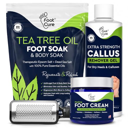 4-in-1 Foot Spa Kit: Callus Remover Gel, Foot Soak & Cream