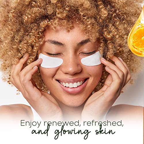 Vitamin C & Collagen Under Eye Patches - Reduces Dark Circles, Wrinkles & Crow's Feet, Brightening - Dermatologist Tested Korean Skincare - Clean Beauty, Cruelty-Free - 5 Pairs