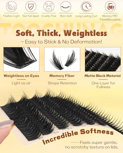 Spiky Manga Lash Clusters 12-20mm 300pcs DIY Eyelash Extensions