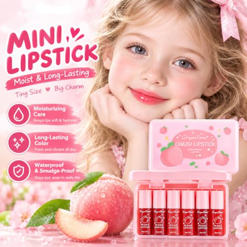 Eakroo 6 Colors Lip Tint Peach – Long Lasting Waterproof Liquid Lipstick