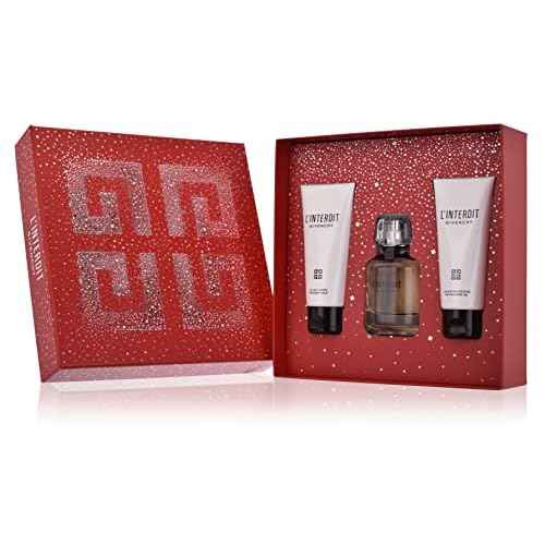 Givenchy L'INTERDIT 3- Piece Gift Set for Women (2.7 Oz Eau De Parfum Spray + 2.5 Oz Body Lotion + 2.5 Oz Shower Oil)