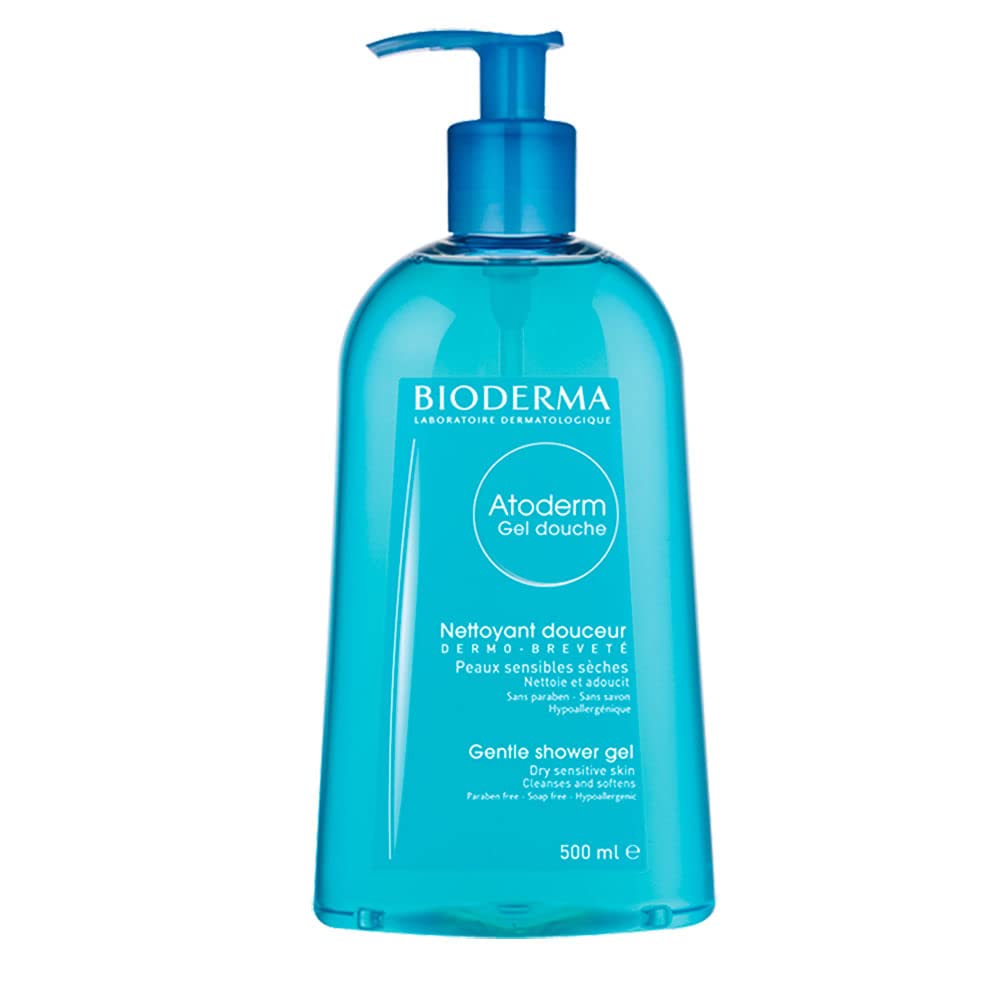 Bioderma - Atoderm - Shower Gel - Moisturizing Body and Face Wash - for Family with Normal to Dry Sensitive Skin