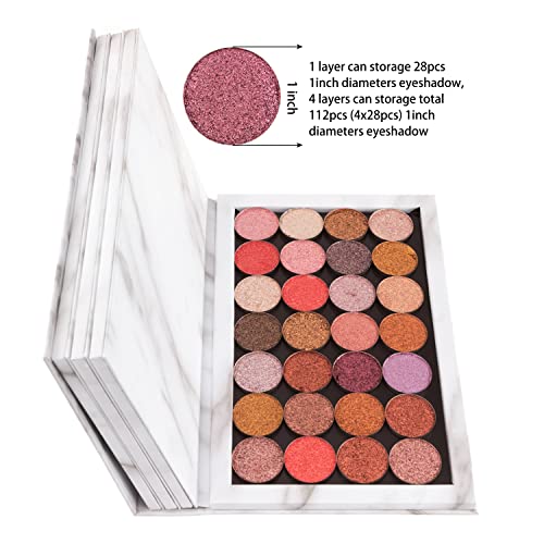 Allwon 4-Layer Magnetic Makeup Palette White Marble