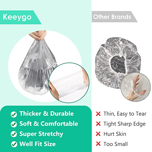 Disposable Shower Caps 30 Pack - Waterproof Hair Covers for Travel & Spa - 17.3 Inches, Thick & Durable, Unisex
