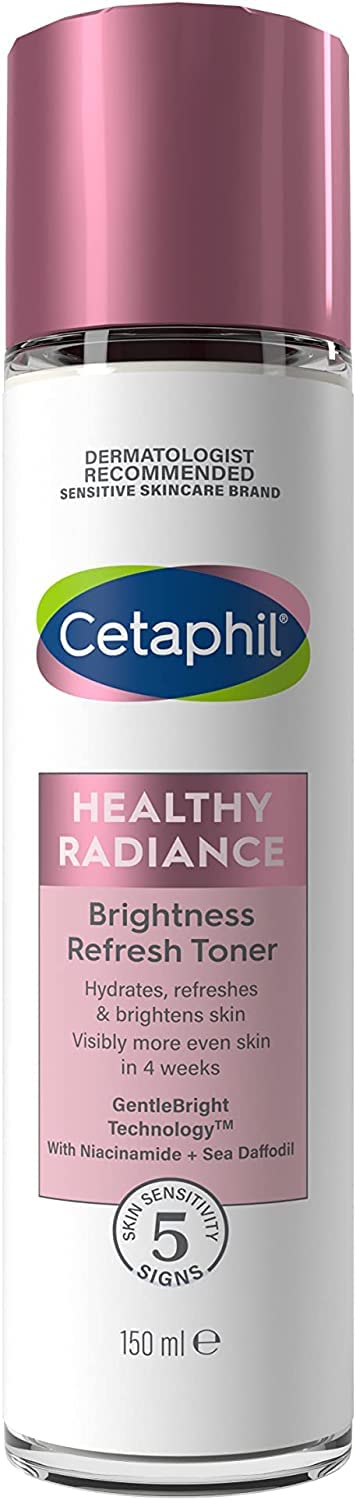 Cetaphil Healthy Radiance Brightness Refresh Toner with Niacinamide 150ml, Face Toner Against Hyperpigmentation with Niacinamide, Vegan Friendly