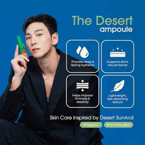 The Desert Ampoule | Intensive Hydration with MoistOasis | 82% Oasis-Plant Complex | Korean Skincare | Kbeauty | Vegan (47ml)