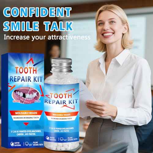 Tooth Repair Kit, Moldable False Teeth Beads, for Missing, Broken Temporary Thermoplastic Beads, Comfortable DIY at Home Use
