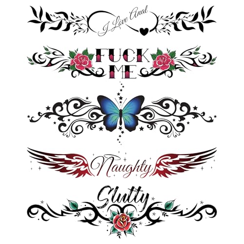 Sexy Temporary Tattoo Stickers for Women - 5 Large Designs
