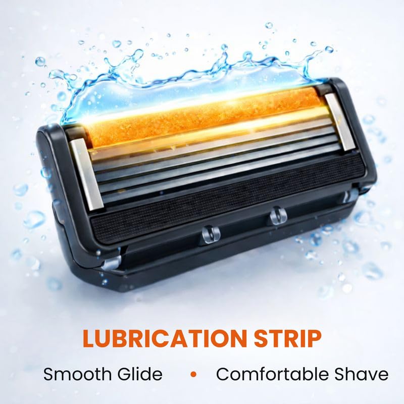 Evapure 16 Pack Fusion 5 Razor Blade Refills for Men, Universal Handle Fit