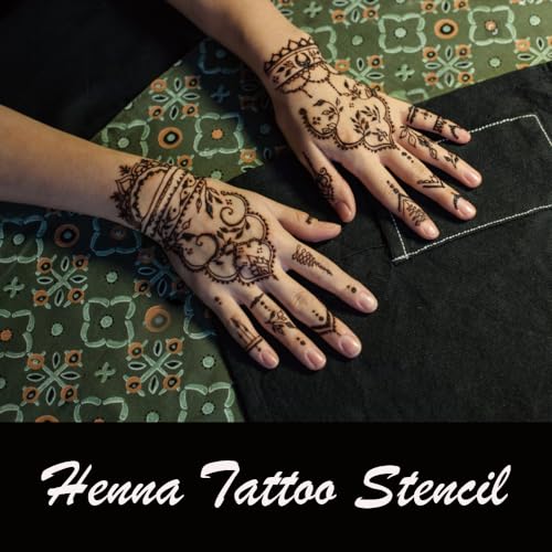 18 Sheet Henna Tattoo Stencils Hand Temporary Tattoo Kit