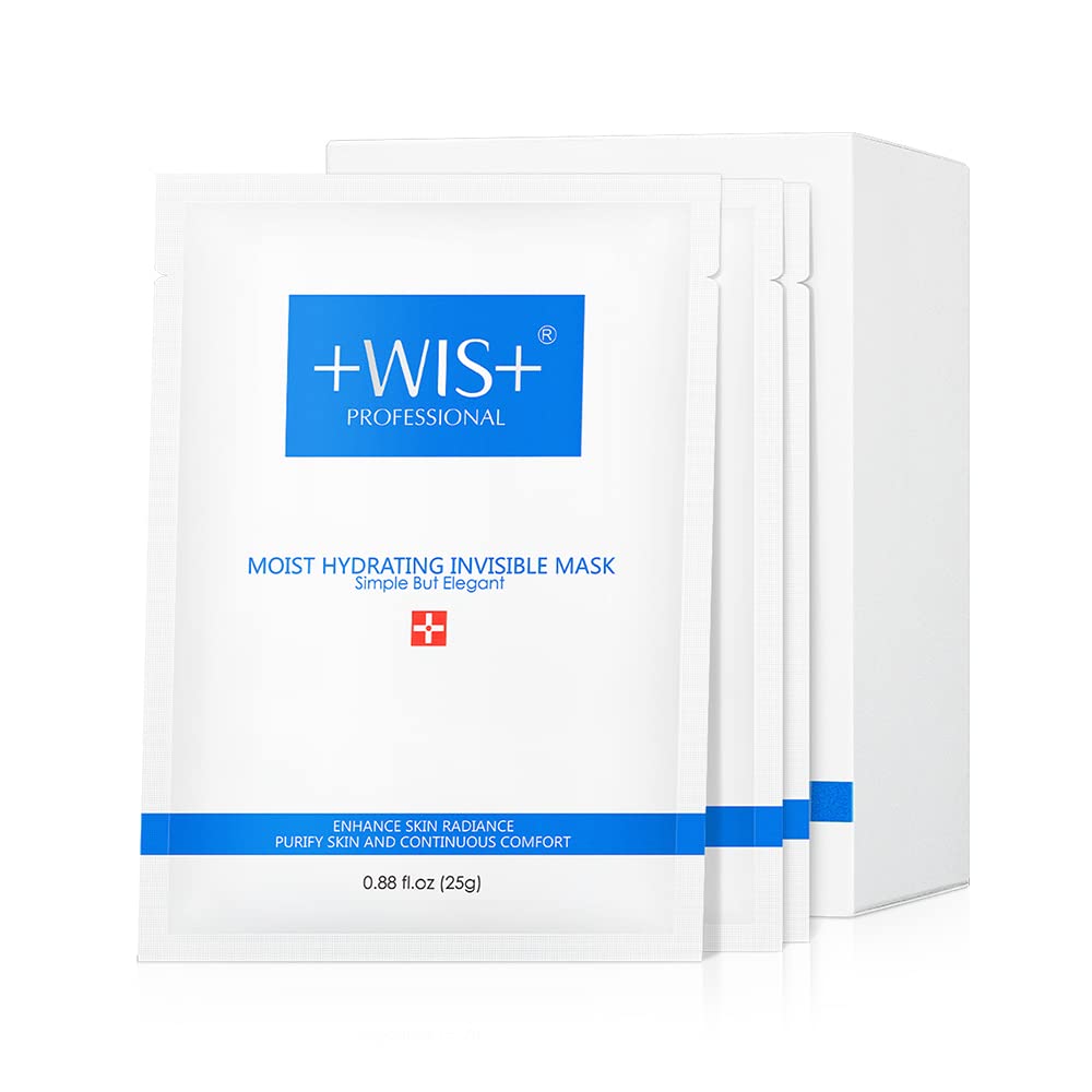 +WIS+ Intensive Hydrating Facial Mask Smoothing Face Sheet Mask 24 Pack, Deep Moisturizing with Hyaluronic Acid, Oil Control, Shrink Pores Firming Anti-aging with Collagen