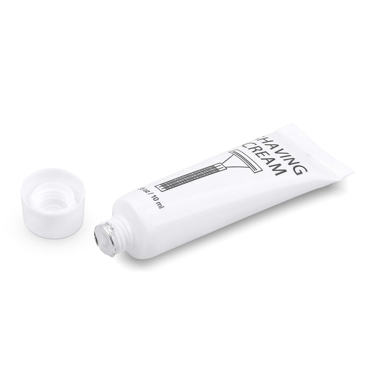 SLequipo Pack of 100 Disposable Shaving Cream Bulk, Individually Wrapped, 10g/0.35 oz, Travel Size Hotel Toiletries Amenities