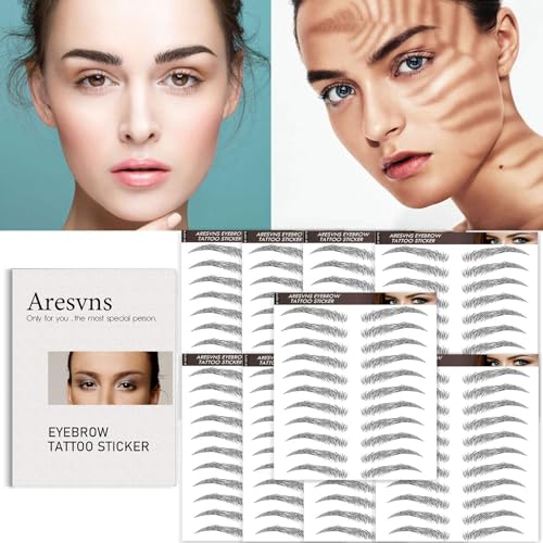 4D Eyebrow Tattoos 66 Pairs - Waterproof Lifelike Fake Eyebrows