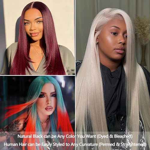 12A Human Hair Bundles 24 26 28 Inch Straight Bundles Human Hair 100% Unprocessed Brazilian Virgin Weave 3 Bundles Deals Thick & Tangle Free¡¦