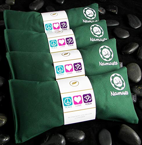 Lavender Eye Pillows Set of 4 - Hot Cold Aromatherapy for Relaxation & Stress Relief