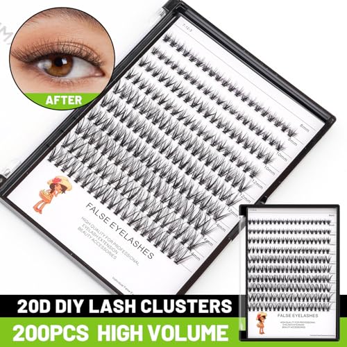 Bodermincer 20D Cluster Lashes Mixed Length 8-14mm