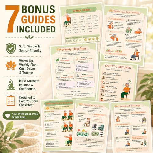 Chair Yoga for Seniors Over 60 - 30-Day Challenge Book
