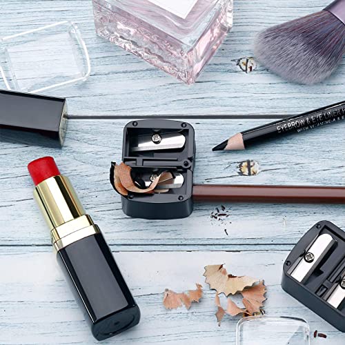 Chuangdi Dual-Hole Makeup Pencil Sharpener 5-Pack for Eyeliner & Lip Liner