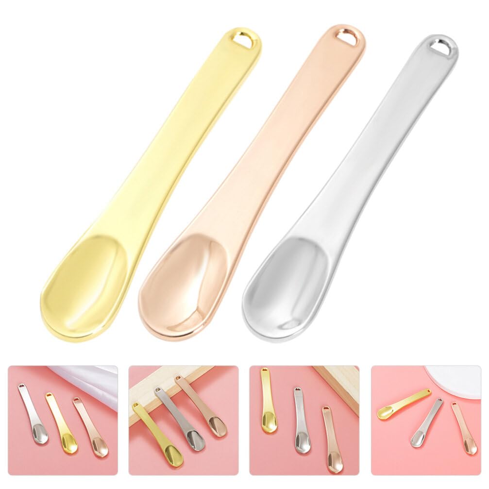 9pcs Cream Spoon Cosmetic Spoon Facial Mask Spoon Mixing Spatulas Metal Spoon Makeup Supply Skin Care Supply Beauty Spoon Makeup Tool Cosmetic Spatulas Skin Care Tool Mixing Spoon