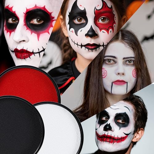 Halloween Face Paint Makeup Set - 3 Colors (1 Oz Each)