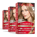 Revlon ColorSilk with Bond Repair Complex, Blonde Permanent Hair Color, 100% Gray Coverage, Ammonia Free Hair Dye, Vegan Keratin, 70 Medium Ash Blonde (Pack of 3)