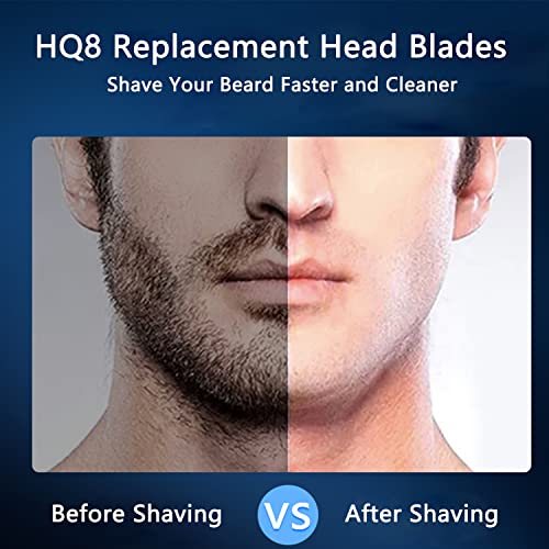 HQ8 Replacement Heads Compatible with Philips Electric Shavers, HQ8 Replacement Razor Blades Compatible with Norelco Aquatec HQ8 Series Shaving Head Upgraded for PT730 AT880 AT811, 6-Pack