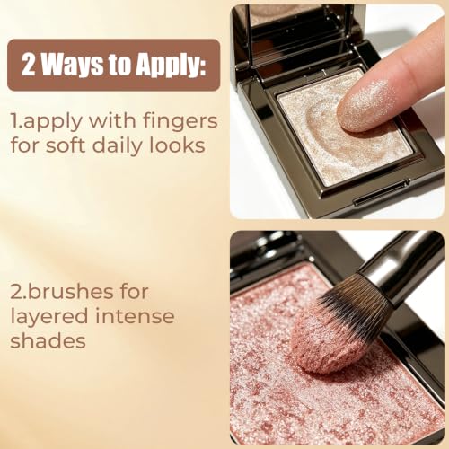 Shimmer Eyeshadow Palette - Long-Lasting High Pigment Powder