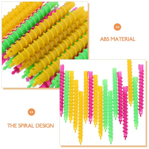 Healifty 100-Piece Spiral Perm Rods Set for Long Hair - Curling Rollers