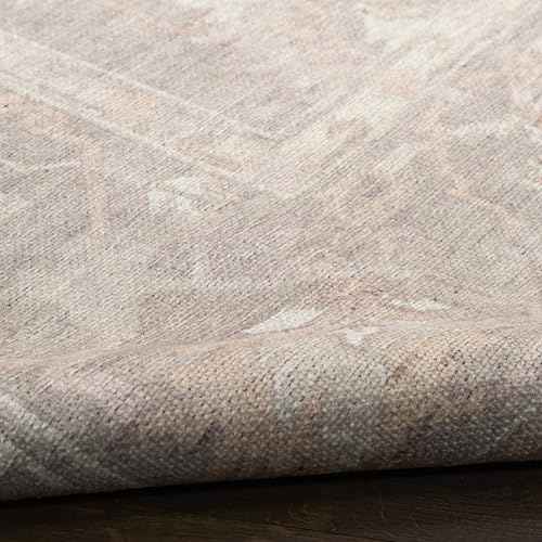 Nourison Home Vintage Washables Grey 2'2" x 8' Area Rug - Easy Clean, Non Shedding, Bed Room, Living Room, Dining Room, Kitchen (8' Runner)