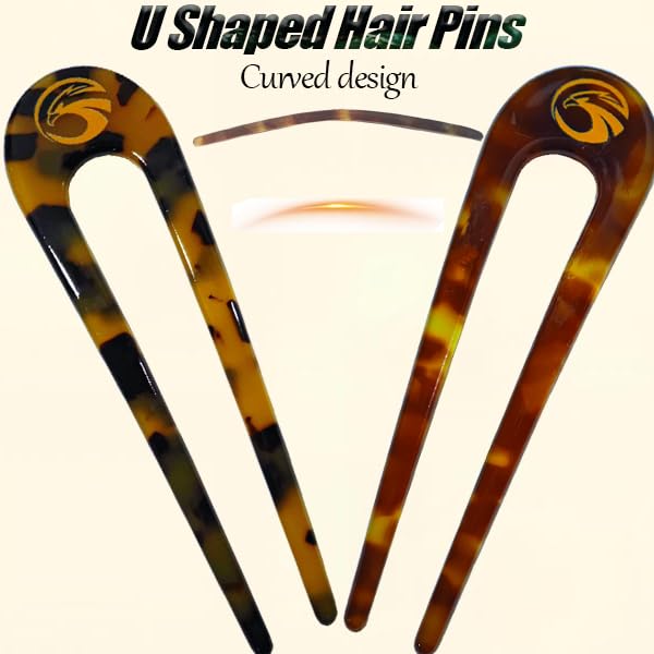 2 PCS Prestige French Hair Pin for Women, Acetate Twist Updos