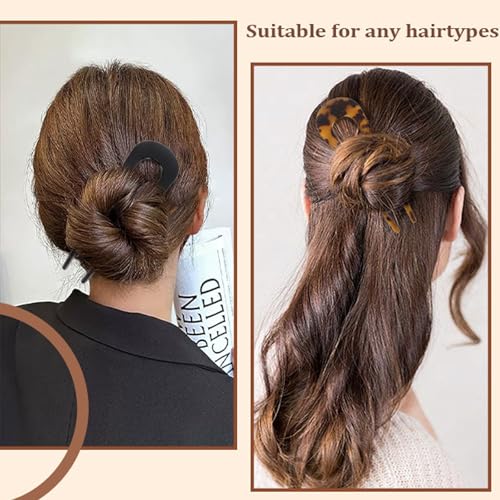 Canitor Large Tortoise Shell Hair Pin for Thick Hair - 5.4 Inch