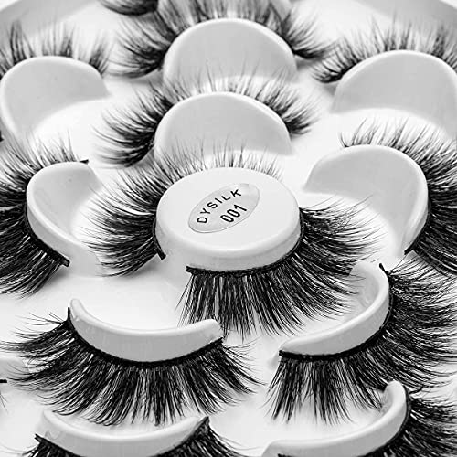 DYSILK Mink Lashes Wispy 6D Fluffy 18mm - 10 Pairs Reusable
