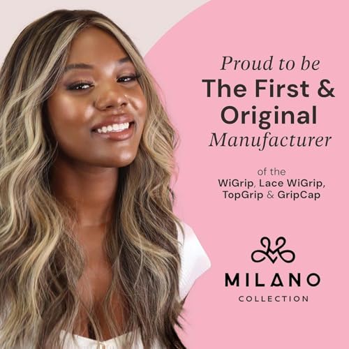 Milano Collection Non-Slip Velvet Lace Top Wig Grip Band - Brown, Large