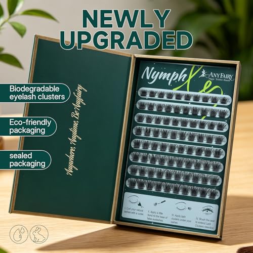 Biodegradable Lash Clusters 10-18mm Wispy Eyelash Extensions 80pcs