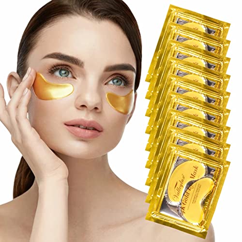 sefudun Under Eye Mask,20 pairs 24K Collagen Eye Pads,Under Eye Patches Skincare for Anti Aging,Anti Wrinkle,Reducing Eye Puffiness,Dark Circles