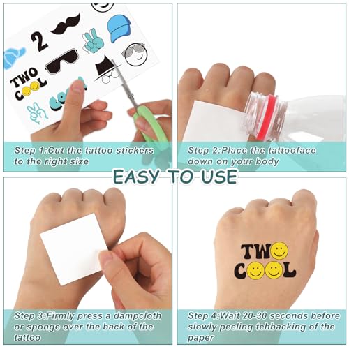 Two Cool Temporary Tattoos 96pc - Birthday Party Favors