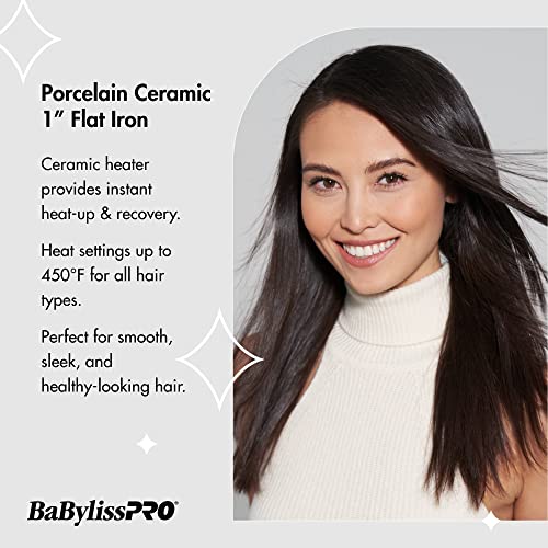 Porcelain Flat Iron Hair Straightener, Hair Straightener Iron for Professional Salon Results and All Hair Types