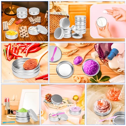 16 Pack 2oz Aluminum Tin Jars with Screw Lids