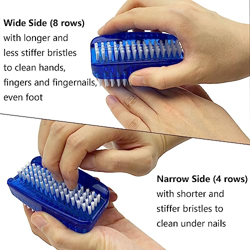 2-Pack Nail Brush for Cleaning Fingernails - Nylon Bristles