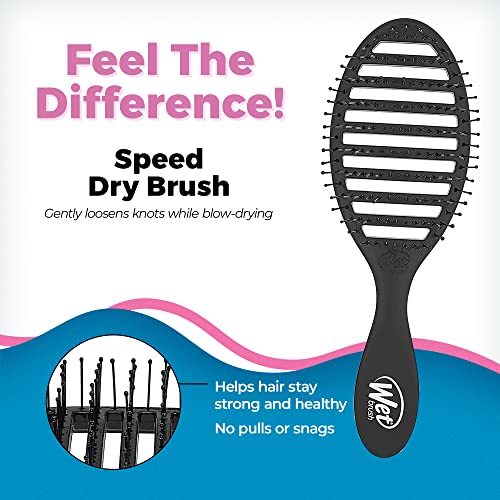 Wet Brush Bundle - Original Detangler, Speed Dry Detangler, Shower Detangler and Round Hair Brush
