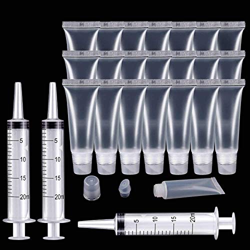 22 Pack Empty Lip Gloss Tubes, 10ml Refillable Containers