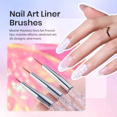 Beetles Nail Art Brushes 31pcs with Case - Confetti Nail Art Pens Daul Ended Dotting Tools Striping Liner Brushes for Nails 3D Flower Sculpting Tools Palette Holder DIY Home Salon Manicure Design Set