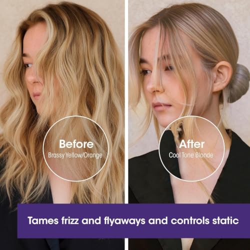 GIOVANNI Purple Leave-In Toning Foam for Blonde & Gray Hair, 7 fl oz