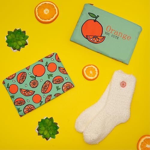The Love Crate Co. Self Care Package for Women. Thinking of You Self Care Kit. Orange Fruit Themed Birthday Box for Woman, Get Well Soon Gift Basket for Women After Surgery, Spa Gifts for Women