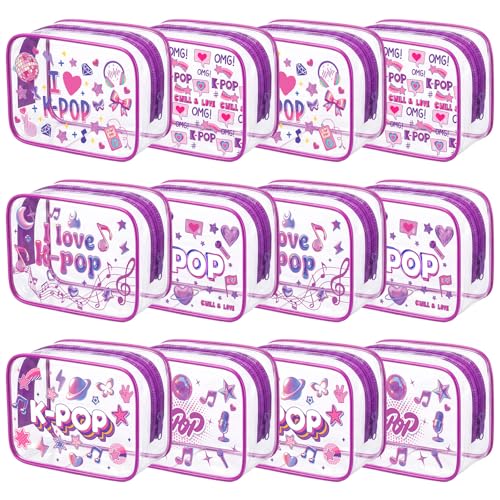 12 Kpop Makeup Bags - Ideal Party Favors & Birthday Gifts