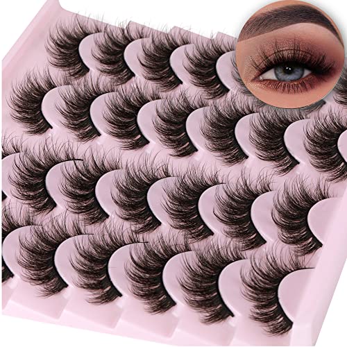 14 Pairs Wispy Mink Lashes - 5D Volume 16mm False Eyelashes