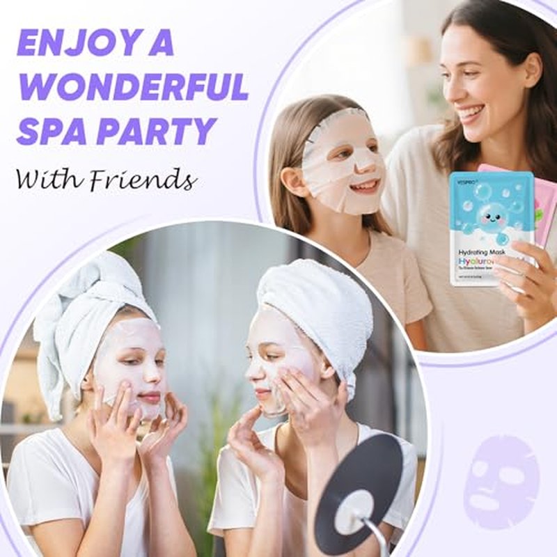 84 Pack Bulk Sheet Face Masks Skin Care, Hydrating and Moisturizing Collagen Facial Masks for All Skin Tybe, Spa Party for Women, Birtyday Gifts, Skincare Gifts Kit for Teen Girls (12 Types x 7 Pcs)