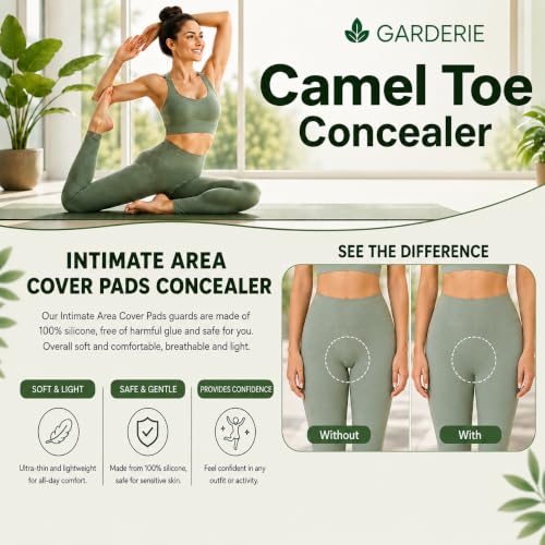 GARDERIE Waterproof Camel Toe Concealer Pads Pack of 8 Women’s Anti-Slip Underwear Inserts